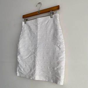 Express White Hi-Rise Bodycon Skirt - 4